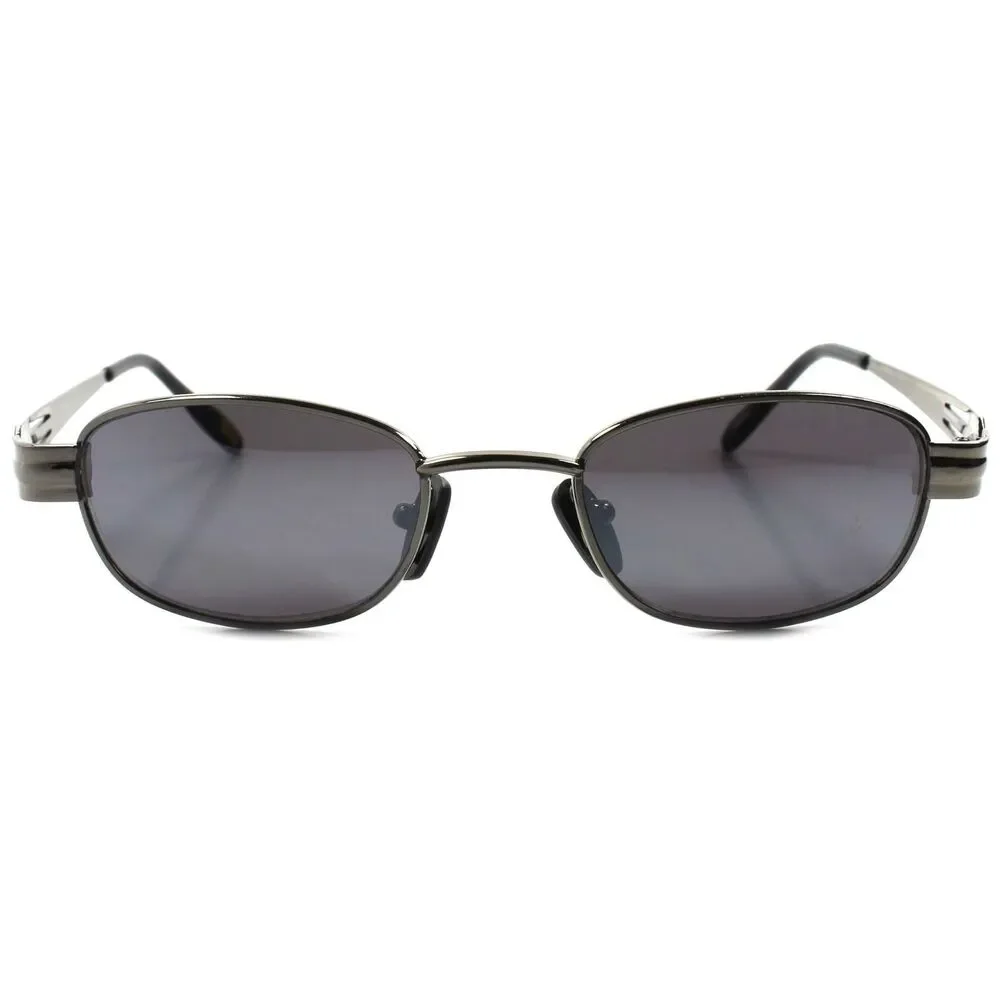 Old Fashion Vintage Retro 80s Mens Womens Gunmetal Rectangle Hipster Sunglasses